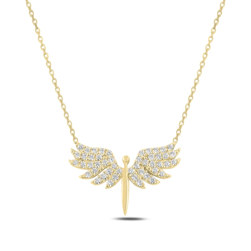 

Silver 925 Sterling Angel Zircon Cubic Zirconia Necklace