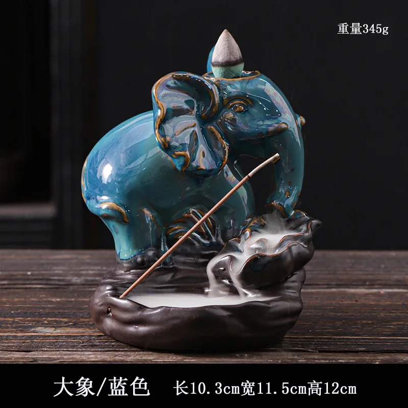 موقد بخور من السيراميك ، فيل جميل إبداعي ، موزع عط...