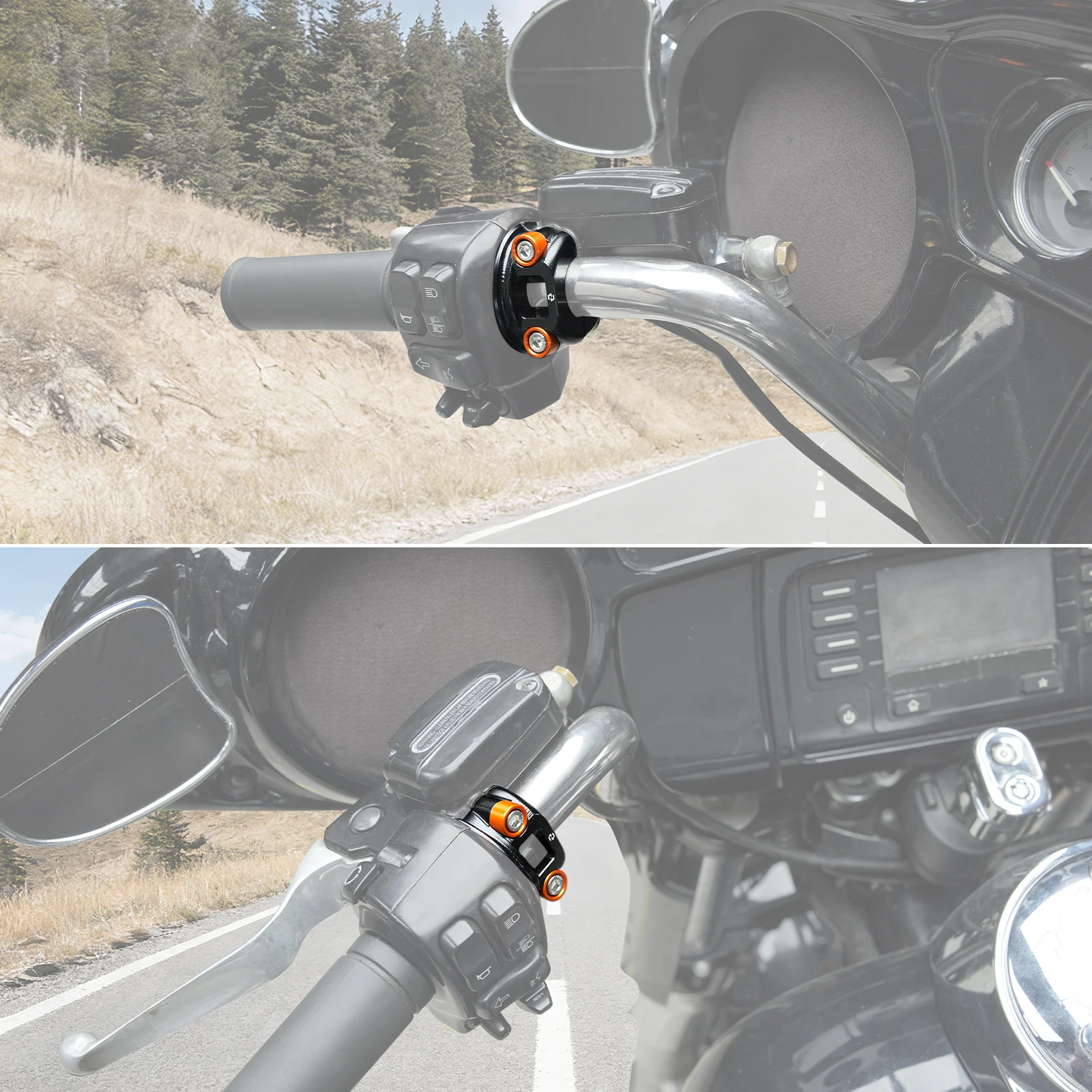 Für Harley Dyna Street Bob FXDB 2006-2017 1-Zoll Brems- und Kupplungshalterung Halbklemme Low Rider FXDL Super Glide FXD Fat Bob FXDF Wide Glide – Detail 4