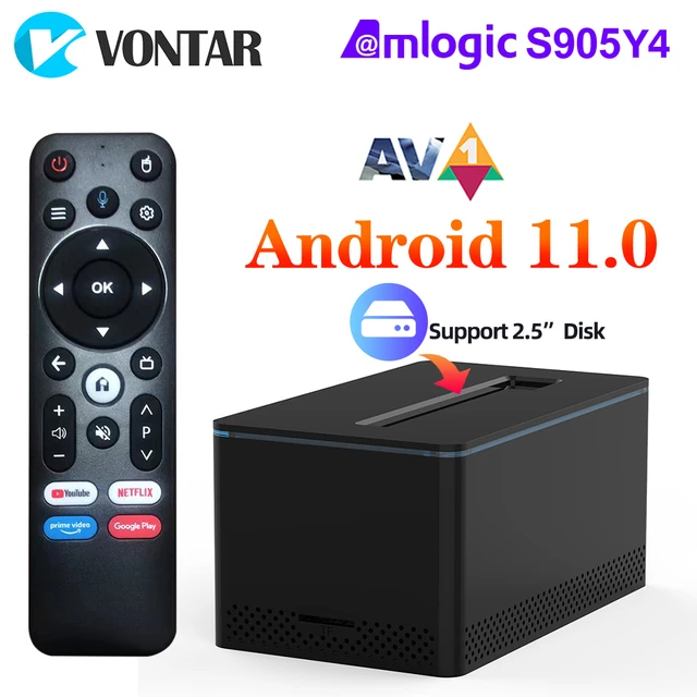 VONTAR X6 TV Box Android 11 Amlogic S905Y4 2GB 16GB Support 2.5inch SATA6  Hard Disk AV1 H.265 Dual Wifi Build in BT Voice Remote - AliExpress