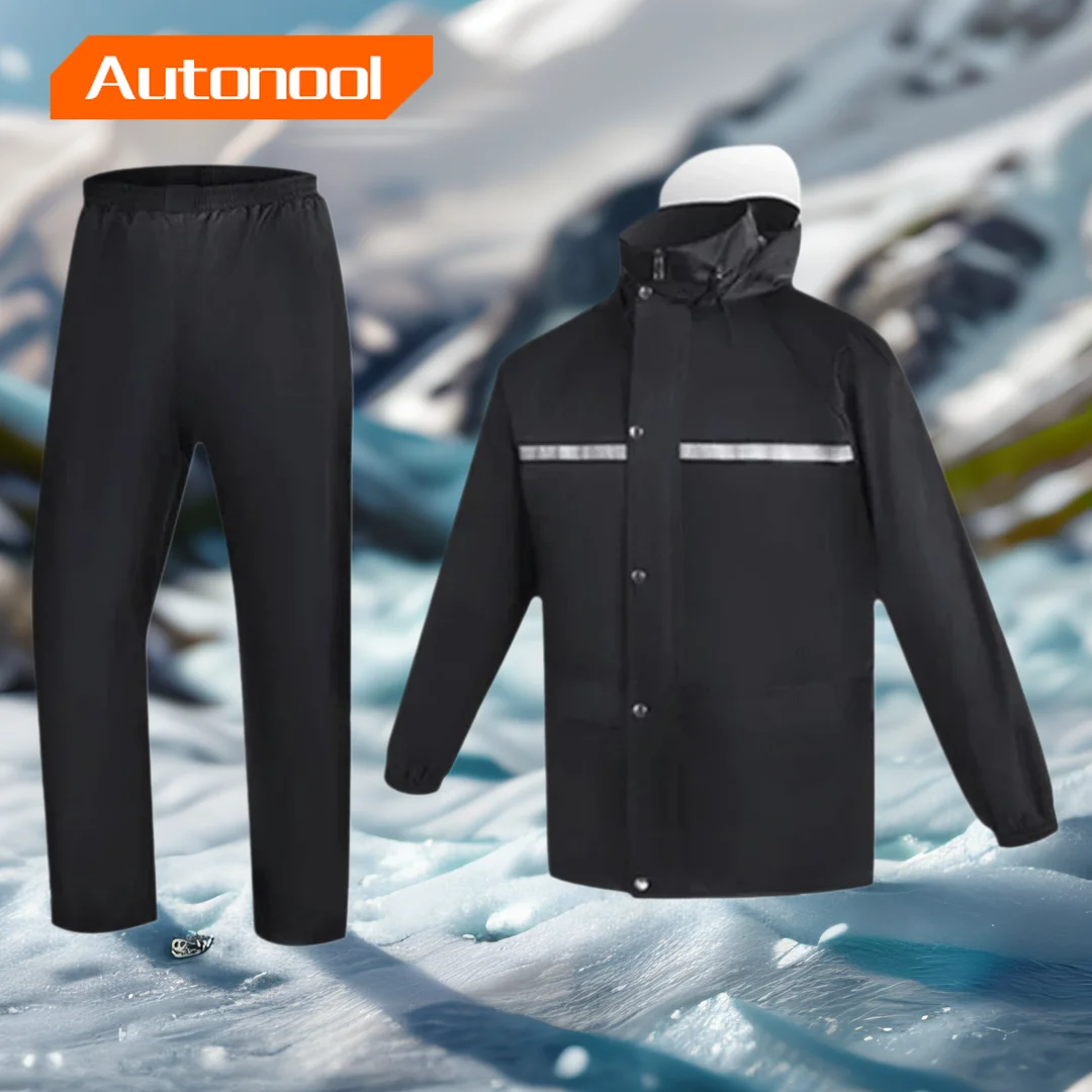 Tuta Antipioggia Uomo/Donna Impermeabile - Giacca E Pantaloni Set, Traspirante Per Outdoor - Foto 3