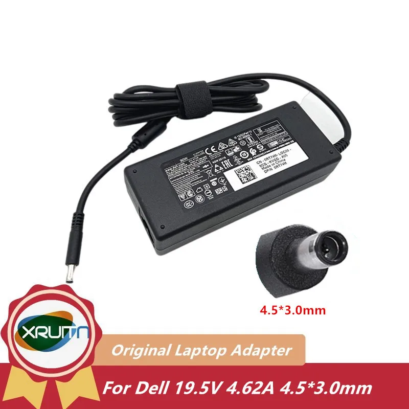 

19.5V 4.62A 4.5*3.0mm 90W Original Power Adapter AC Charger for Dell Inspiron Latitude Vostro XPS Laptop HA90PM190 LA90PM111