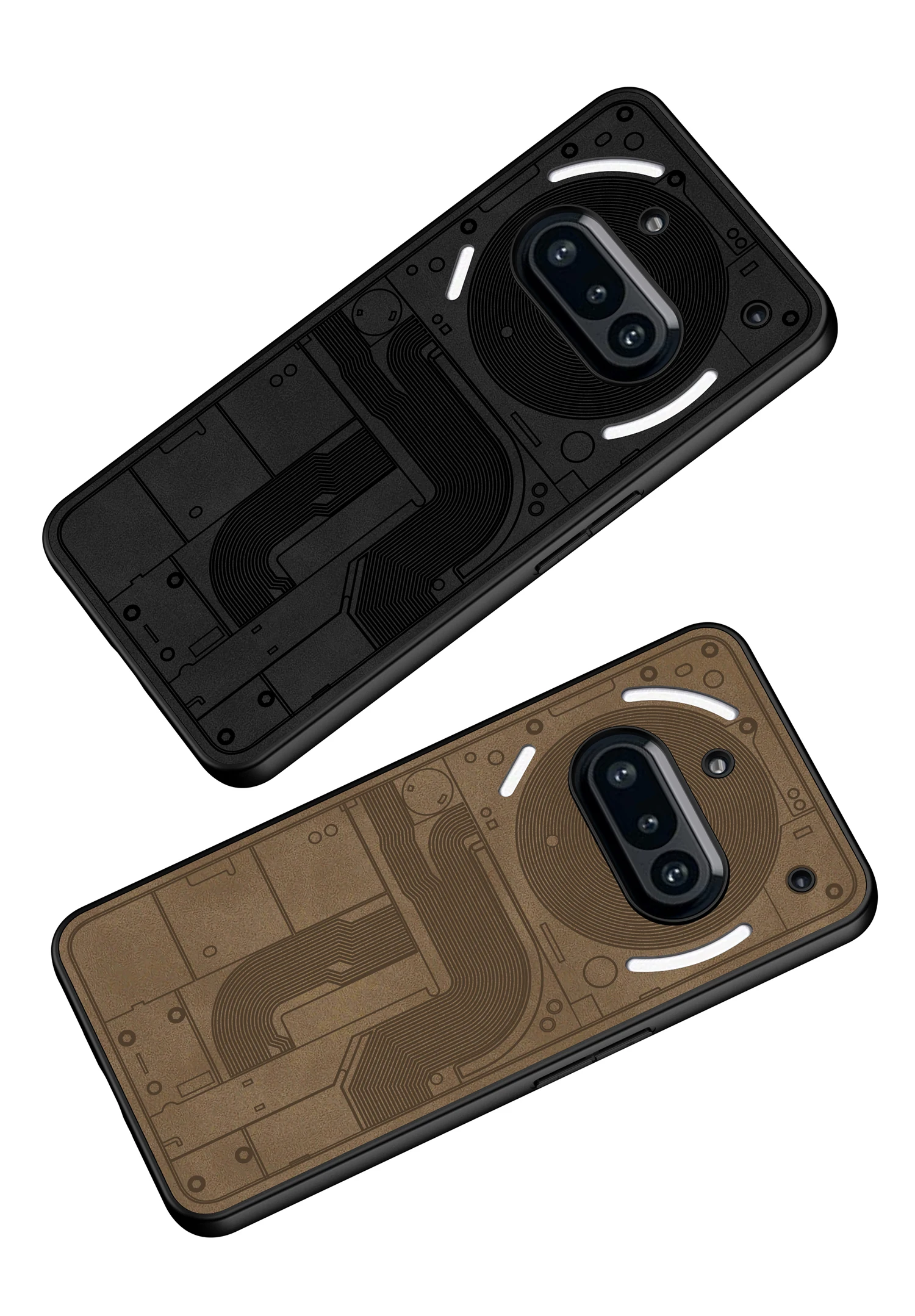 Painted Frosted Leather Case For Nothing Phone 3A Back Light Precision Hole Shoc
