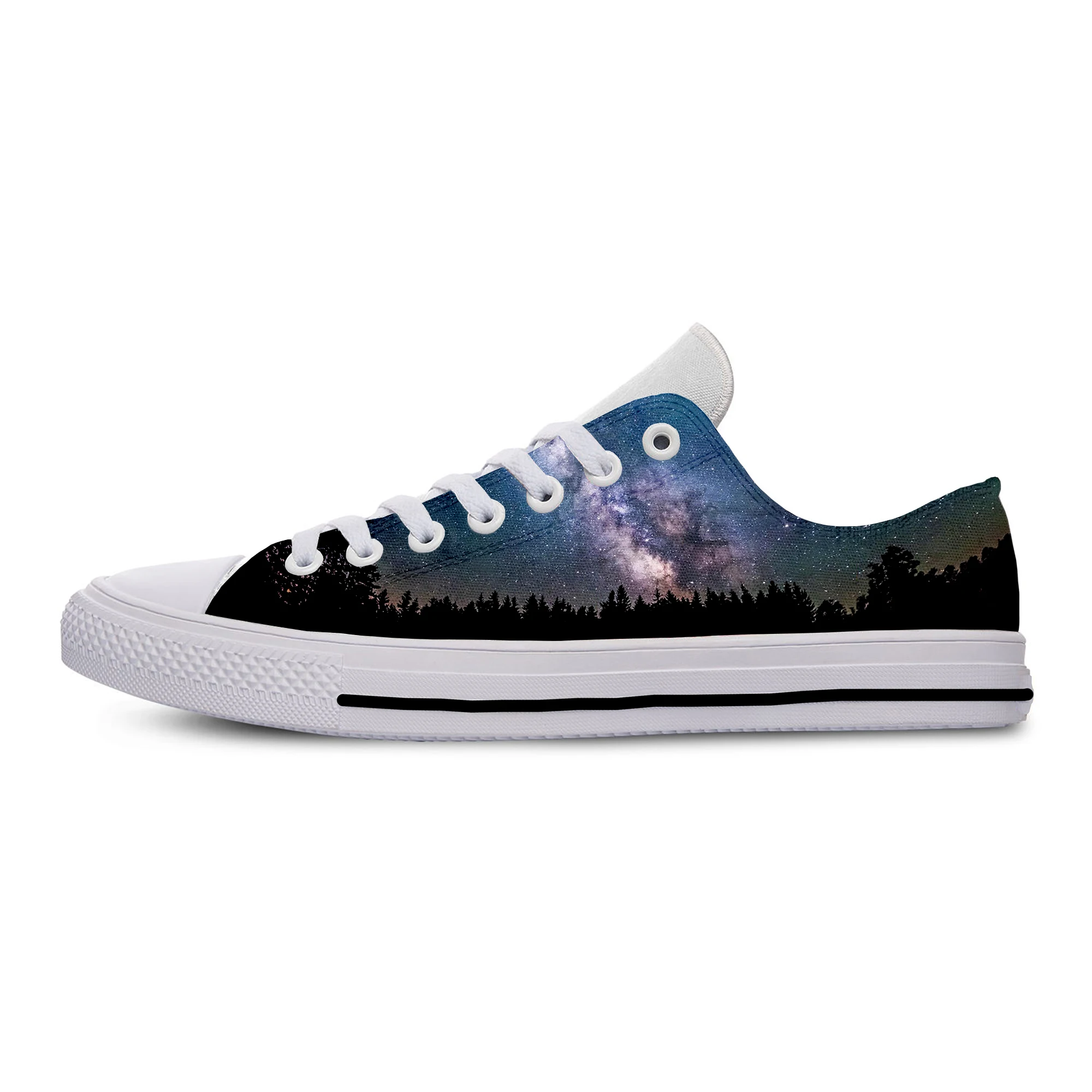 

Hot New Designs Space Galaxy Men Women Purple Nebula Cool Summer Lightweight Shoes Summer Latest Fashion Low Top Board Shoes