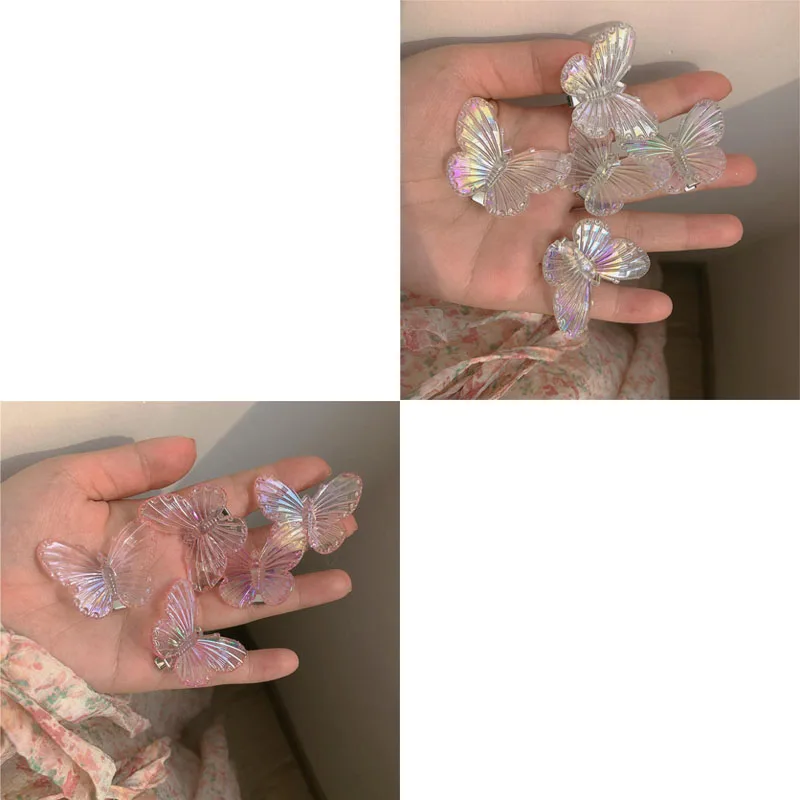 Colorful Mini Butterfly Hair Clips - Cute Duckbill Bangs Accessories