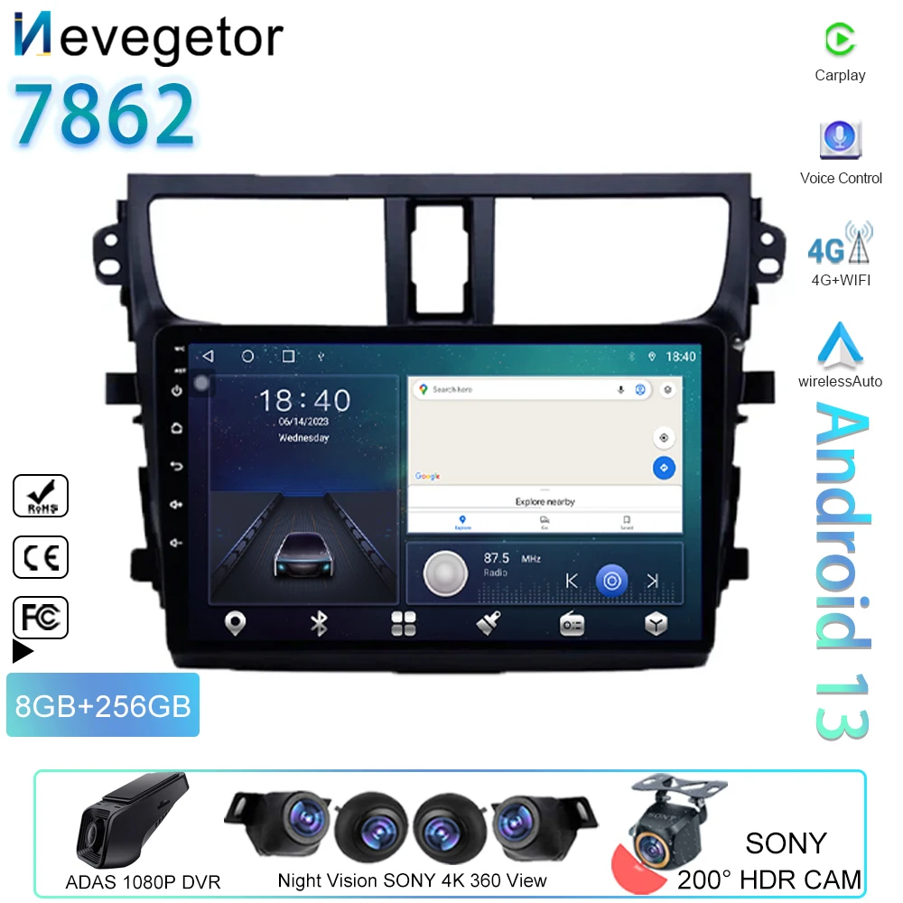 

For Suzuki Celerio Alto 2015 - 2018 Car Android Auto Radio Multimedia Player GPS Navigation Video Carplay 4G WIFI BT No 2din DVD