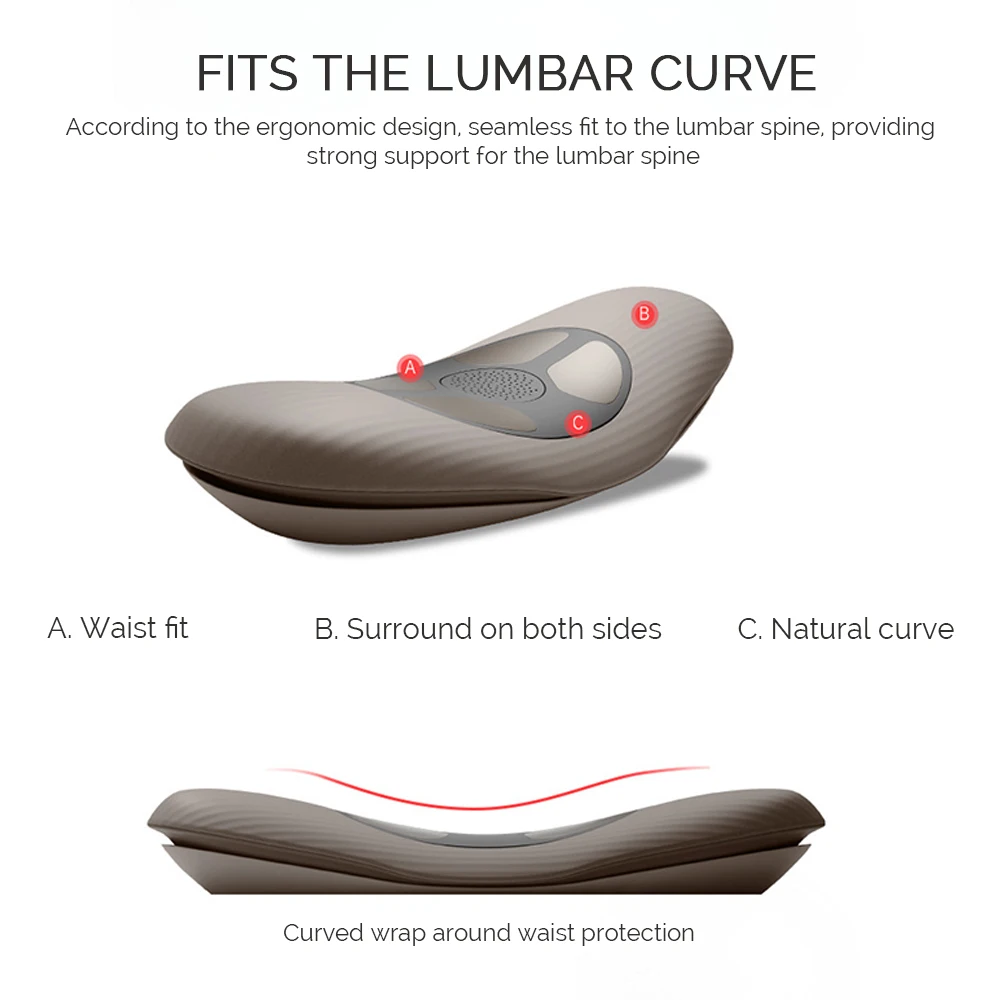Electric Lumbar Traction Vibration Massager Airbag Spine Support Back Massage hine Waist maseador_voghion.com