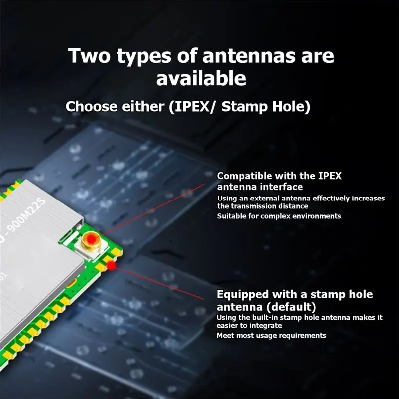 SQPP-DX-LR30 900M22SP 개발 키트 SX1262 칩 로라 모듈 RF 모듈 868-915Mhz 8Km 22Dbm UART 장거리 로라