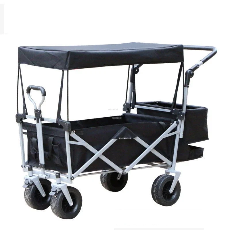 Creative Outdoor Camping Garden Carts Extension Wheels Trolley Home Foldable Carts with Wheels Shopping Cart Portable Beach Cart