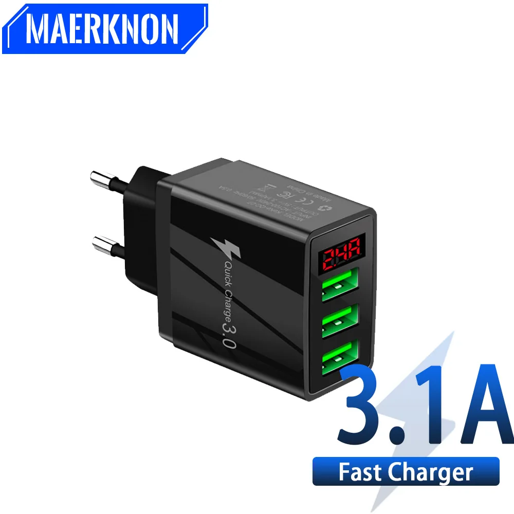 3.0 멀티 포트 USB 충전기, 아이폰, 삼성 태블릿, EU, 미국 플러그, 벽 ..