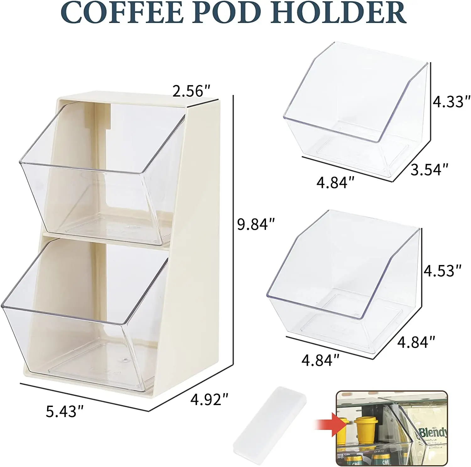 Supporti Per Capsule K, Porta Capsule K, Porta Capsule Caffè Per Bancone,  Organizer Girevole Per Tazze