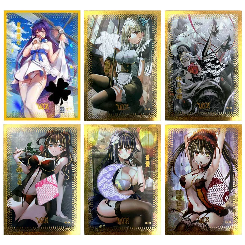 

Anime Goddess Story Rare WK Reflections Flash Cards Raiden Mei Tokisaki Kurumi Toys for boys Collectible Cards Birthday Gifts