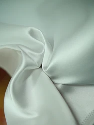 Blue Series Stiff Mikado Twill Satin Fabric for Bridal Dressmaking and DIY Projects (Raw white)