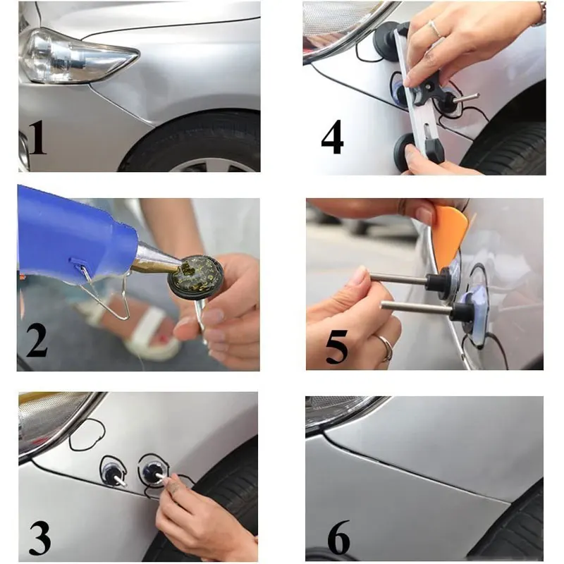 36/69/18Pcs Automobile Dent Repair Tool Set Car Dent Puller Small Dents Hail Damage Repair Tool Set Paint-Free Body Remover