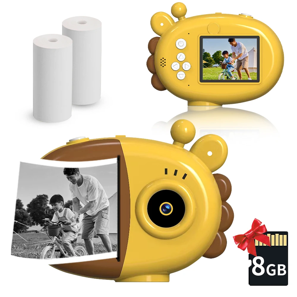 

Children's Snap Instant Printing Camera Kids Portable Digital Creative Print Cameras for Boys Girls Child Birthday Gift