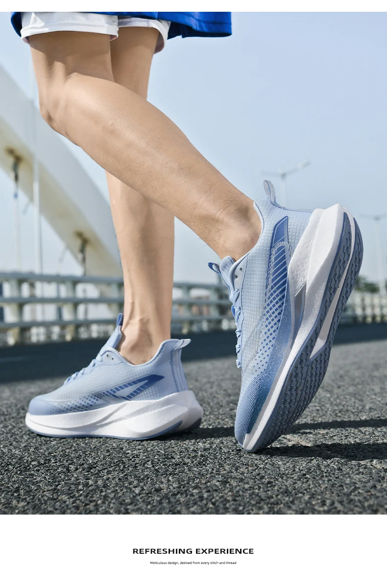 Lightweight carbon board running shoes with breathable mesh and nonslip sole 458