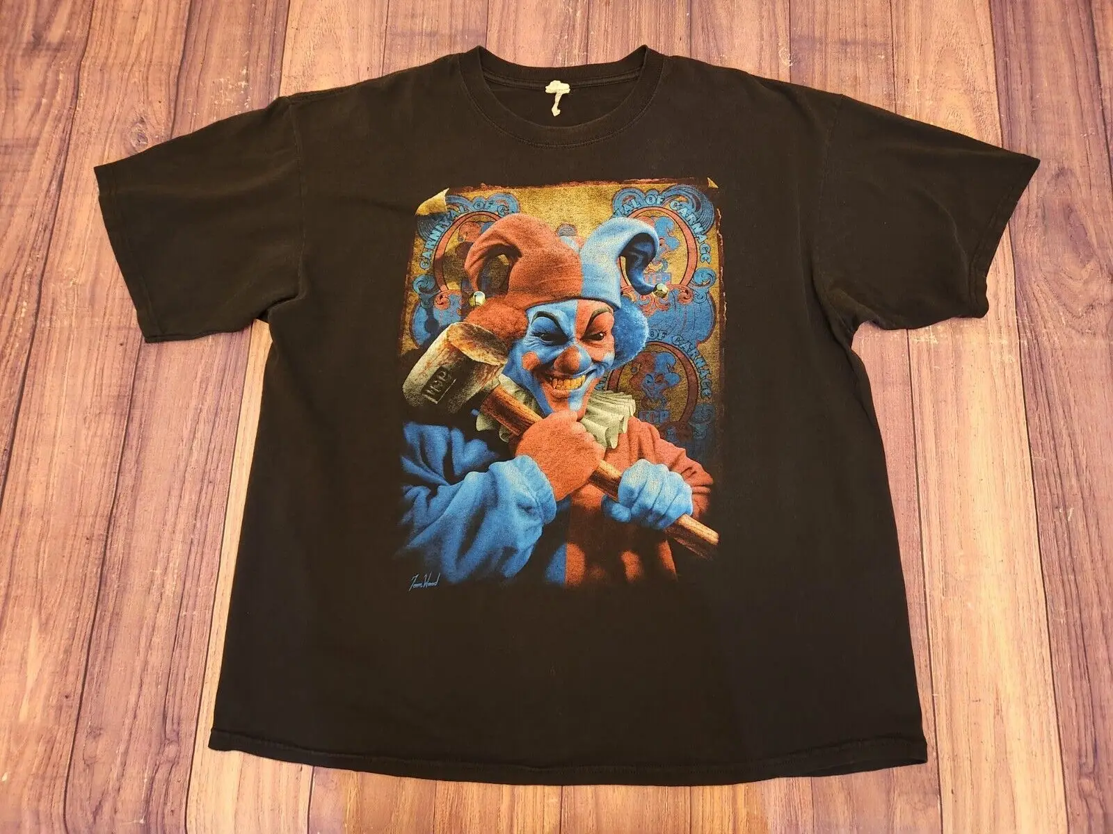 2009 Icp Carnival Of Carnage Jokers Card T Shirt Xxl Double Sided