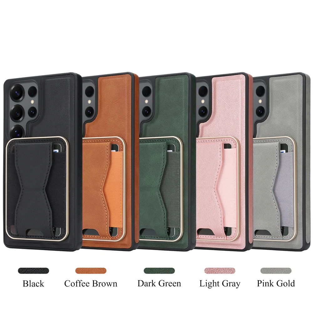 Leather Detachable Magnetic Card Slot Wallet Case with Magsafe Shockproof Cover
