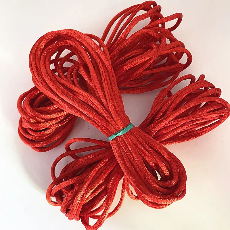 New 5yards/lot 2.0mm Chinese Knot Line Cord Silk Satin Cord Nylon DIY String Necklace Bracelets