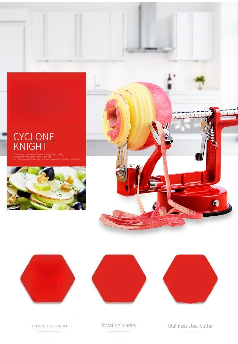 Description Picture 5 of itemManual Spiral French Fry Cutter Cooking Tools Vegetable Spiralizer Twisted Potato Apple Slicer Stainless Steel Kitchen Gadgets