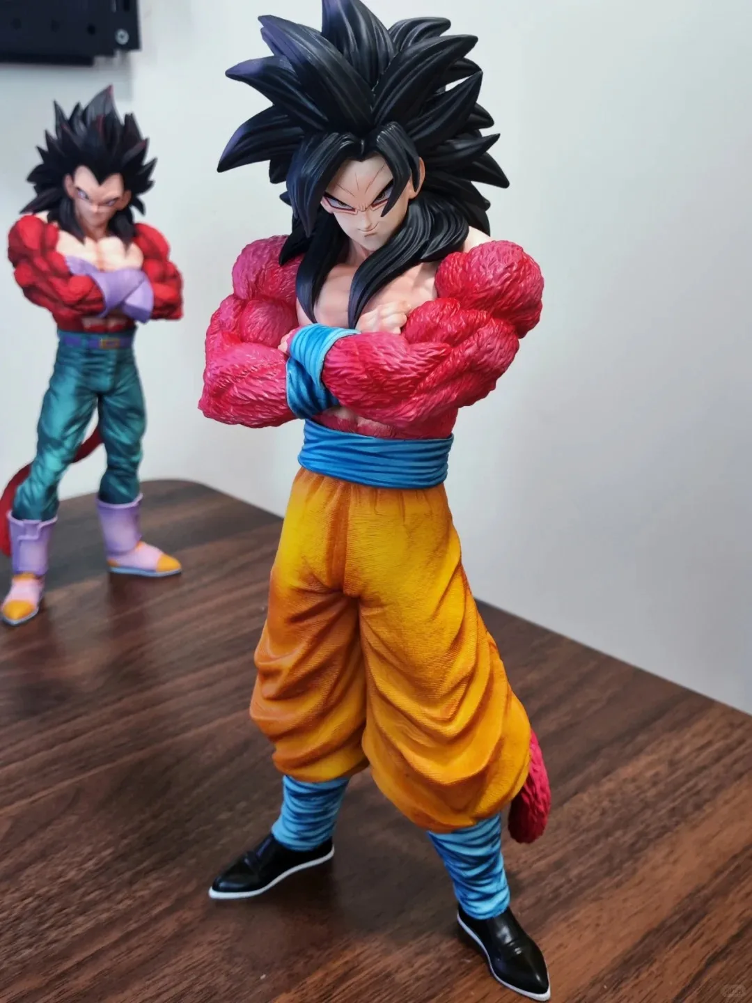 32cm 30cm Dragon Ball Jt Super Saiyajin 4 Goku Vegeta Doppelköpfige Statue Figur PVC-Modell Schreibtisch-Deko Geburtstagsgeschenk für Jungen – Detail 11