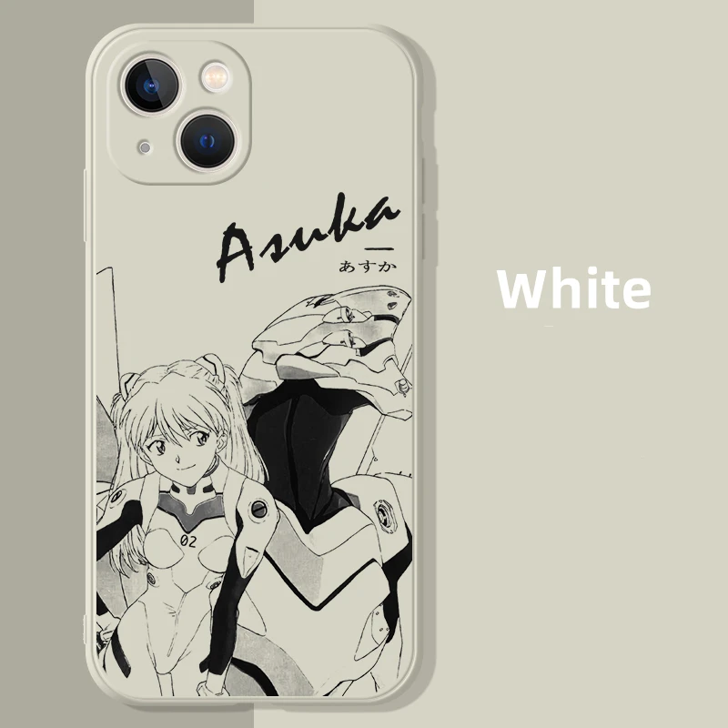 iphone 13 mini case cheap Asuka Evangelion Phone Case For iPhone 11 12 13 Pro MAX 6 6S 7 8 Plus XS 12 13 Mini X XR SE2020 New Japan EVA White Cover iphone 13 mini slim case
