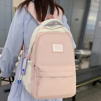 Fashion Female Pink Travel Teenage College Backpack Girl Kawaii Nylon School Backpack Ladies Cute Book Women Laptop Student Bag 1