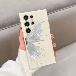 Chic Butterfly Design Phone Case Cover - S20 (White 2A499)