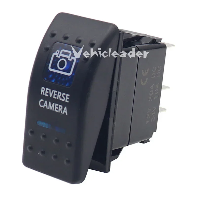 Waterproof Dual Blue LED Rocker Switch for Vehicle and Marine Use