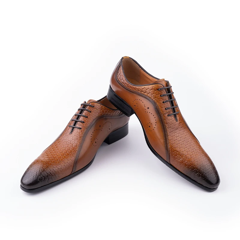Dress shoes man Evening Wedding Comfortable High Quality Social Footwear  Classic Side Carving Shoe for Men Brown Brogue - AliExpress 322