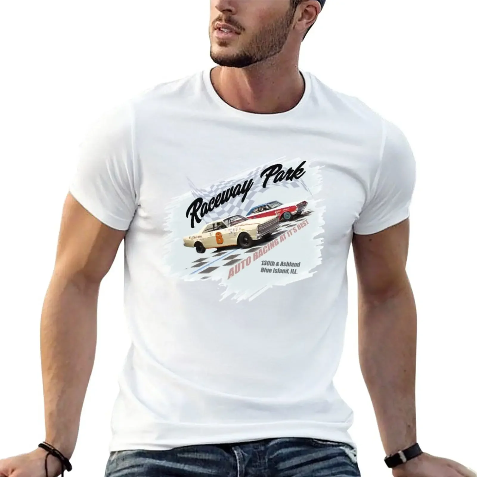 

Raceway Park T-Shirt for a boy blacks tops men clothing