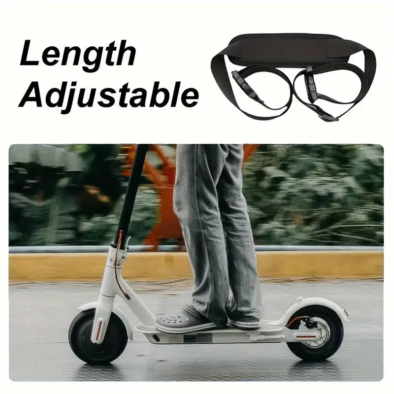 Adjustable Electric Bike Shoulder Strap Non Slip Nylon Carrying Belt Skateboard Kick Scooter Hand Carrying Straps Portable