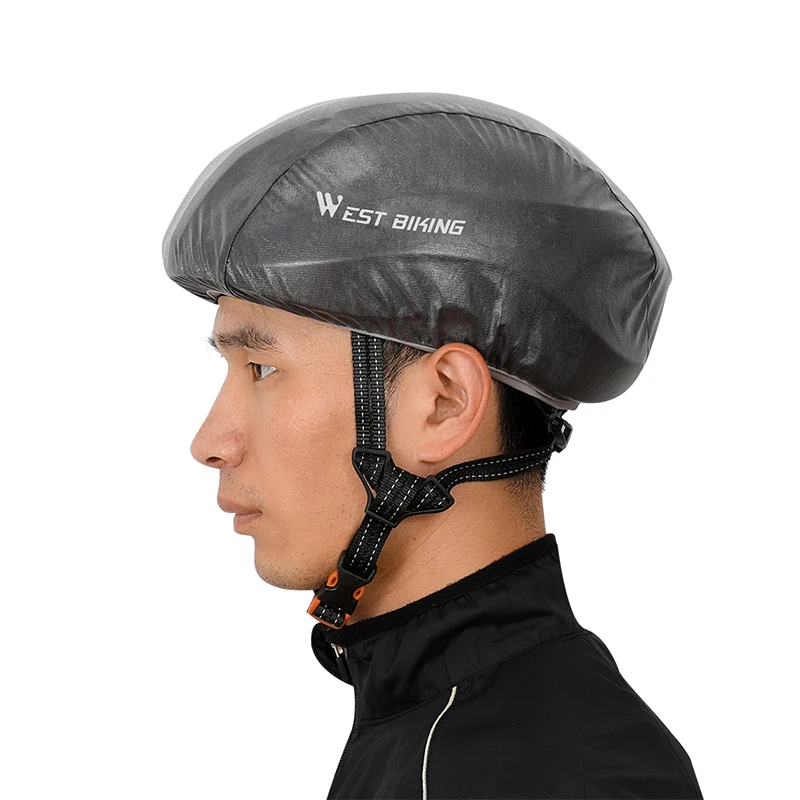 WEST BIKING Rainproof Cycling Helmets Covers 3 Colors New Windproof Waterproof Dust-proof Rain Cover MTB Road Bike Helmet Cover 6