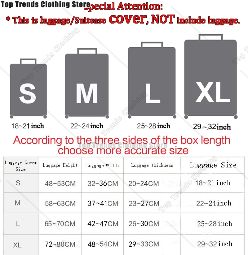Cute Dog Cat Print Luggage Cover Travel Accessories Anti-dust Baggage Covers Elastic Suitcase Trolley Case Cover 5