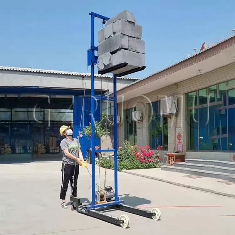 6M 220V Electric Forklift Manual Hydraulic Hand Push Mobile Lifting Forklift War