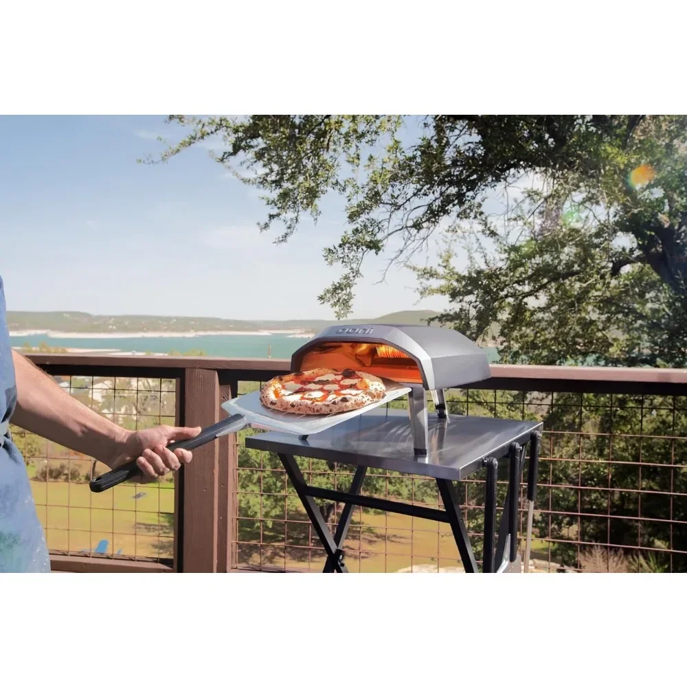 Outdoor Pizza Oven, Portable Pizza Oven For Fire and Stonebaked 12 Inch Pizzas, With Gas Hose & Regulator, Countertop Make