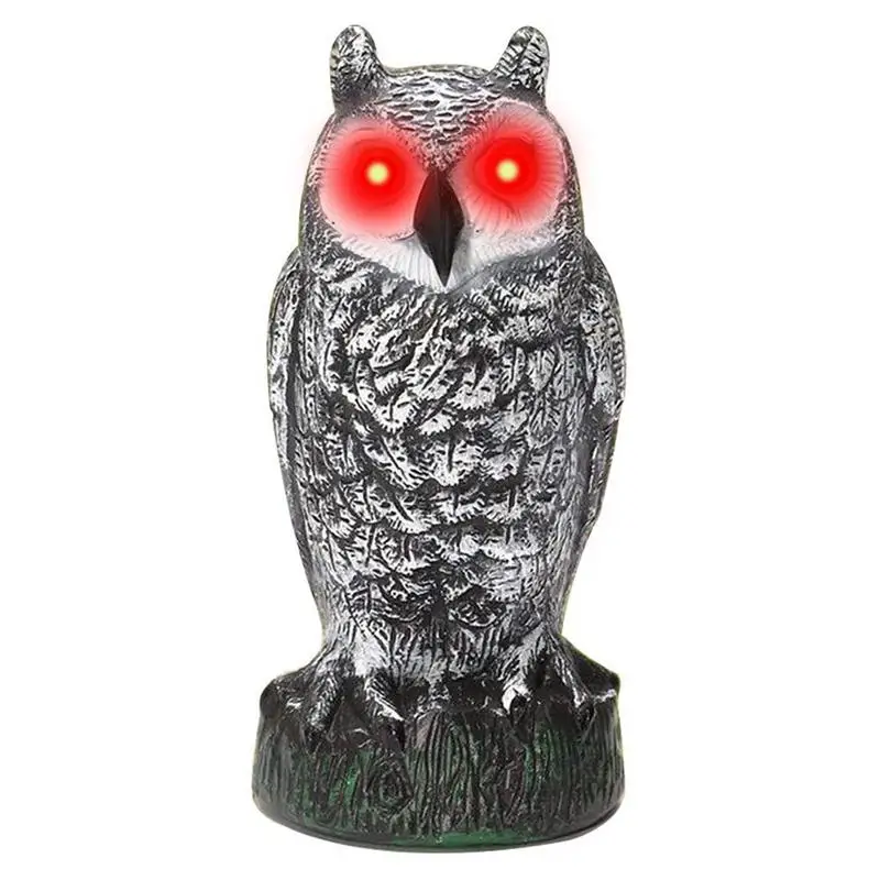 

Owl Statue Fake Owl With Flashing Eyes Frightening Sound And Motion Detector Fake Owl Scarecrows Plastics Owl Statue For Keep
