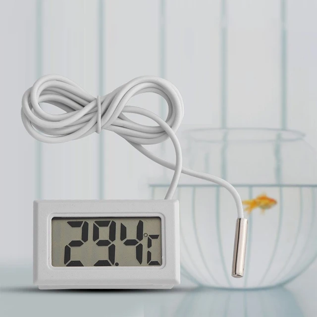 3Db Mini Lcd Digitális Hőmérő 1 Méter Vízálló Szondával Kényelmes Hőmérsékletmérő A Háztartási Hűtőszekrény Akváriumához - Image 3