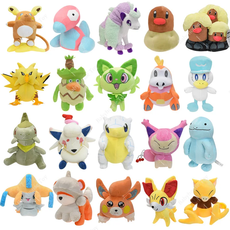28 Stili Cartoon Pokemon Galarian Ponyta Fennekin Peluche Hisuian Zorua Farcito Anime Sprrigatito Fuecoco Bambola Giocattoli Regali Per Bambini