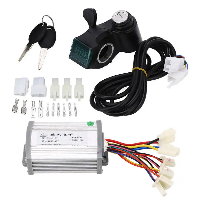 48V E-Bike Controller Set – 250W/350W, Mit S866 Display, Gasgriff & Pedalassistent (24V/36V/48V)