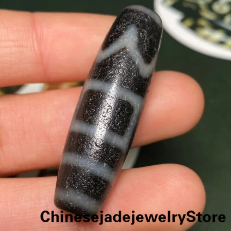 

Ancient Tibetan DZI Beads Old Agate Rare Heaven＆Earth Totem Amulet Pendant GZI