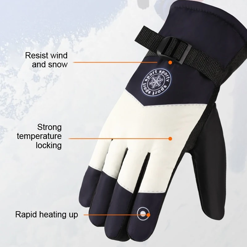 Men Waterproof Winter Cycling Gloves Windproof Outdoor Sport Ski Gloves Bike Bicycle Scooter Riding Motorcycle Keep Warm Gloves