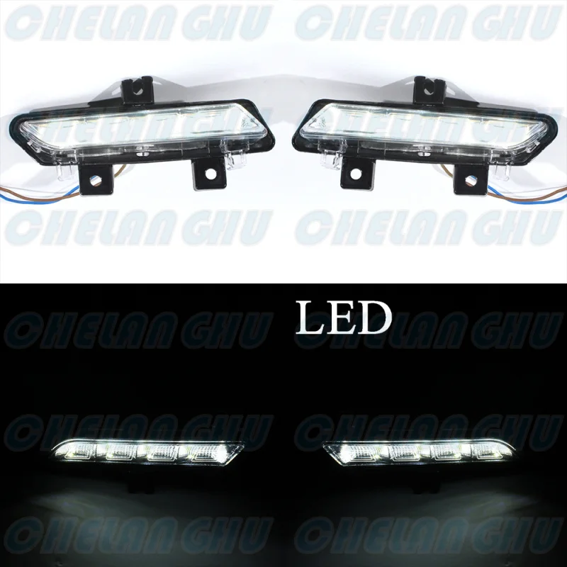 For Renault Clio 2012 2013 2014 2015 1 Pair Front Bumper LED DRL Daytime Running Light Lamp 266059493 266003864 led car lights,led lights
