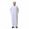 Men's Saudi Arabic Long Sleeve Robe Ramadan Muslim Dress For Men Middle East Islamic Clothing