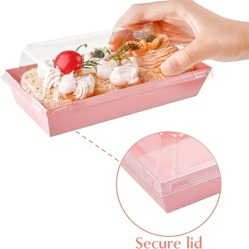 Sandwich packaging box Puff paper cake box rectangular box baking cake box 100pcs
