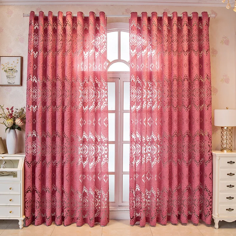 European Tulle Curtains for Living Room Bedroom Dining Room Luxury Balcony Blackout Transparent Hollow Embroidery Custom Villa 4