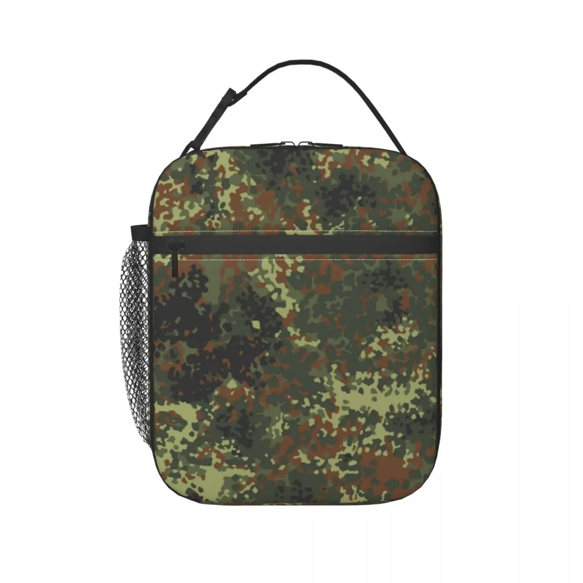 Flecktarn Camo Resuable Lunch Box Leakproof Military Army Camouflage Thermal Cooler Food Insulated Lunch Bag School
