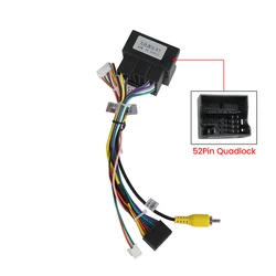Enhanced Car Audio Wiring Harness with CANBUS Adapter (CABLE - 52PIN)