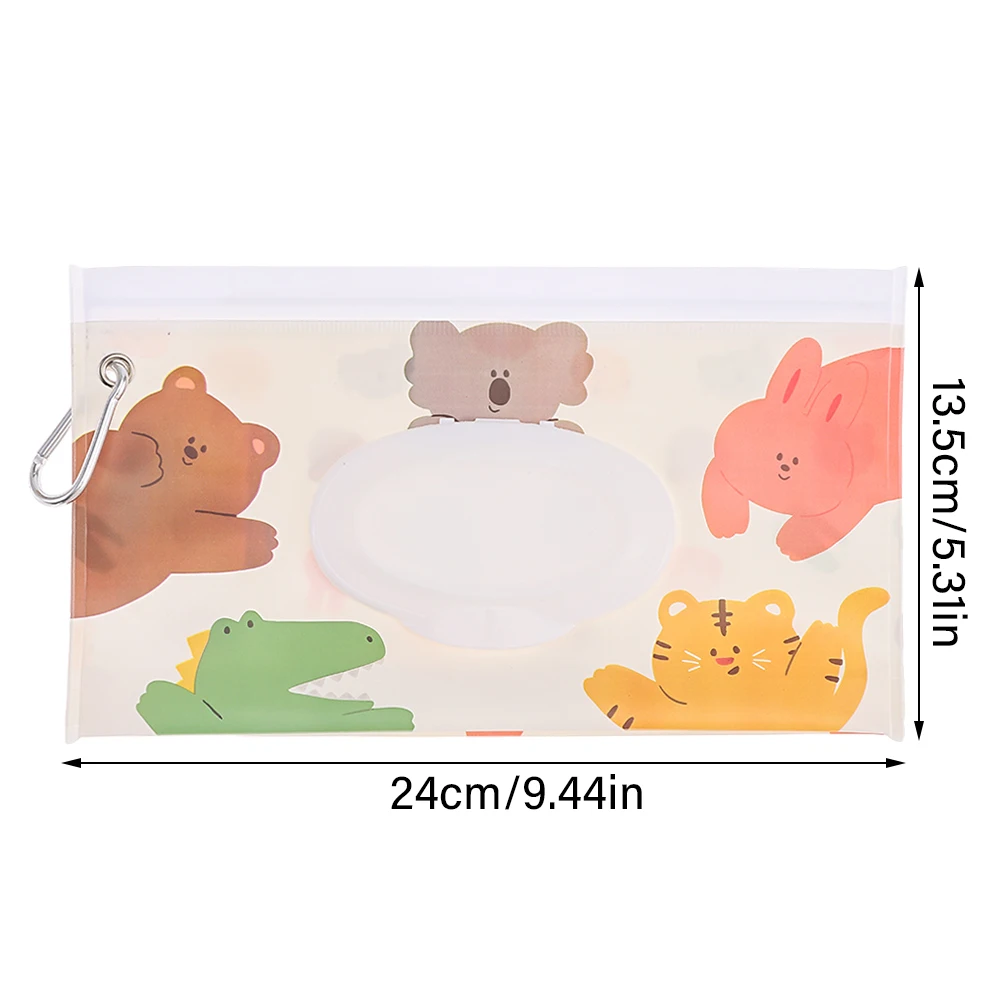 Description Picture 2 of itemEVA Baby Wet Wipe Pouch Portable Buckle Wipes Holder Case Flip Cover Snap-Strap Refillable Wet Wipe Bag Outdoor Tissue Box
