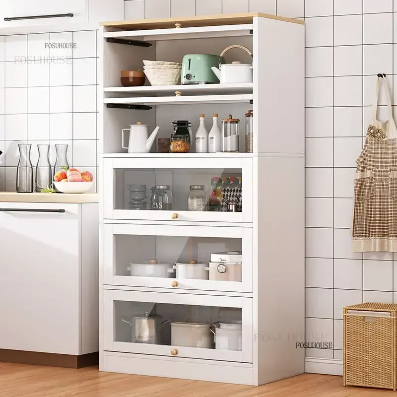 Modern Multi-layer Kitchen Cabinet Home Furniture Storage Cabinet Dining Sideboard Living Room Floor Tableware Electrical Racks 2